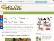 Tablet Screenshot of easylowcarbdesserts.com